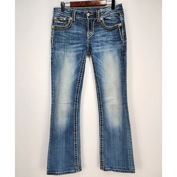 Miss Me Mid-Rise Bootcut Contrast Stitch Jeans 28L - Picture 4 of 11